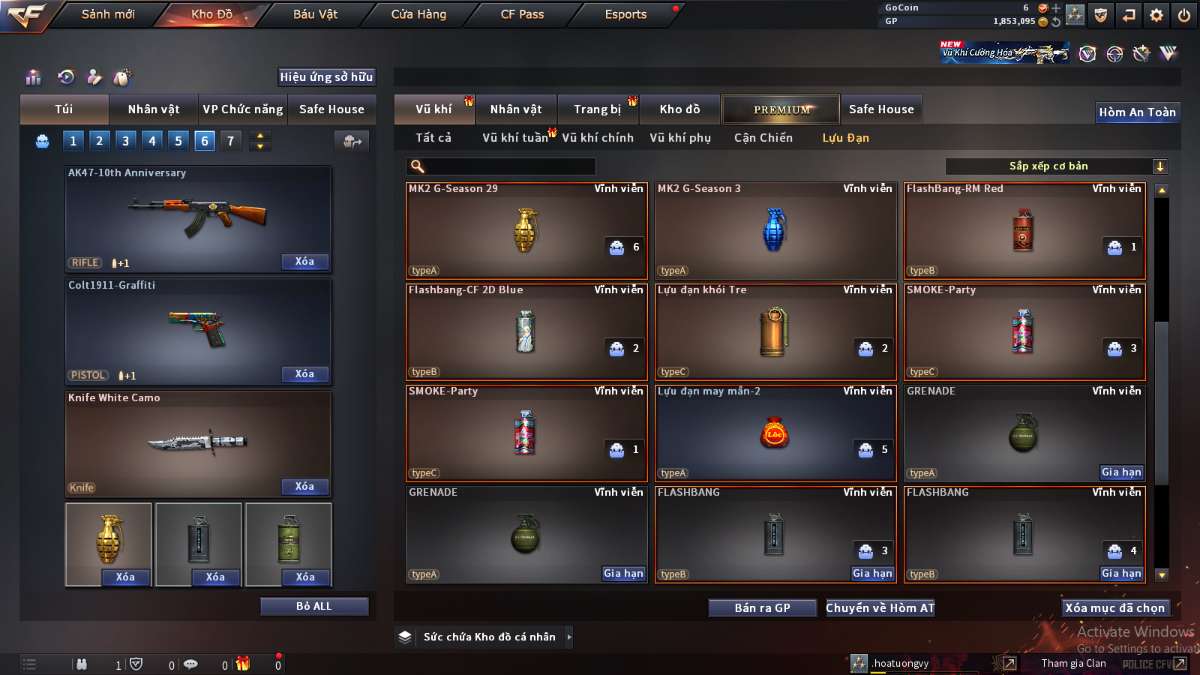 shop acc cf uy tin gia re